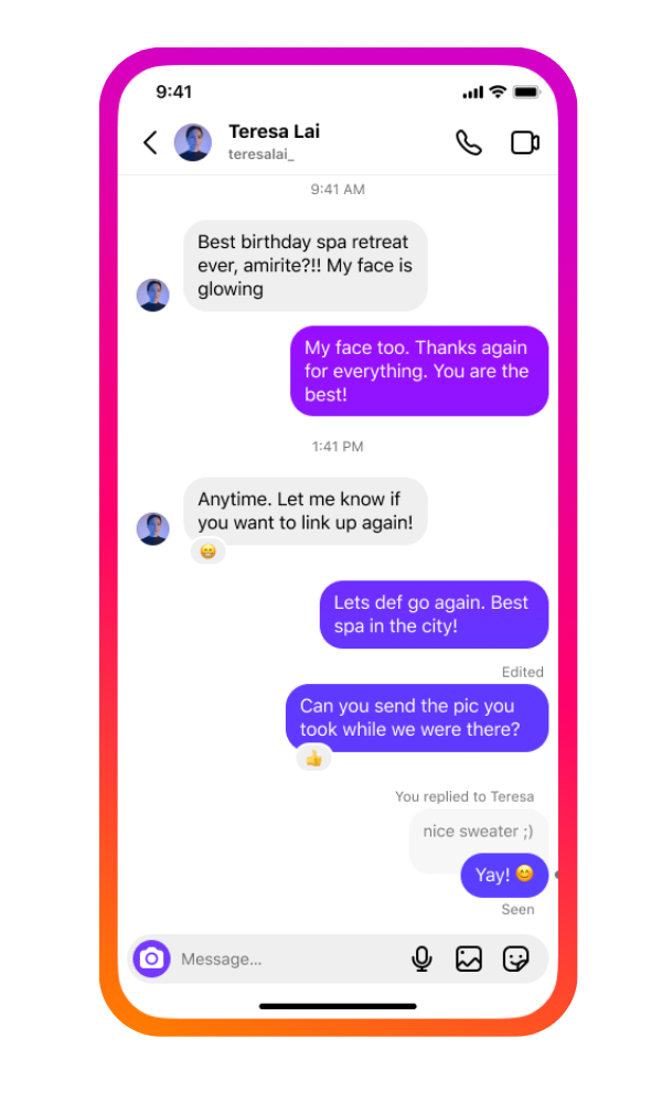 Instagram messages